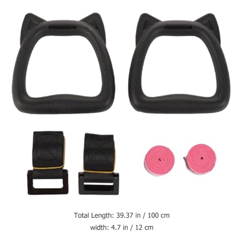 POPETPOP Gymnastic Rings with 1m Straps Set, Adjustable Pull-up Rings for Home Strength Training, Sturdy Indoor Fitness Equipment for ’s Workout and Gymnastics