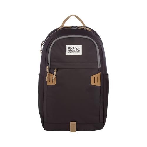 Eddie Bauer University Backpack 26L | Everyday Carry | Work | Travel | Commuter | Padded Laptop Sleeve | Stretch Bottle Pockets | Lightweight | Durable - Black - color: University - Black, size: 26L