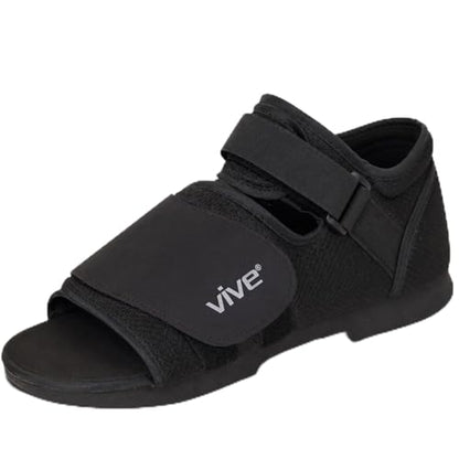 Vive Rounded Post Op Shoe for Injured Foot - Orthopedic Recovery Shoes for Women, Men - Lightweight, Adjustable Medical Walking Shoe for Post Surgery, Stress Fracture, Bunions, Sprains - Left or Right (Medium) - size: Medium