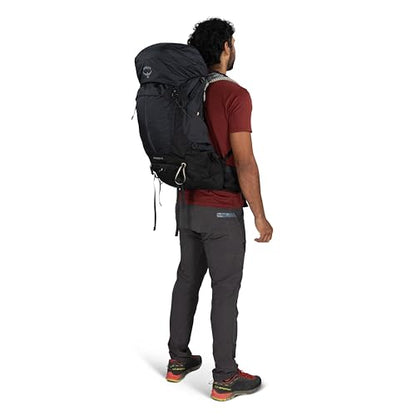 Osprey Stratos 36L Men's Hiking Backpack - Lightweight Backpacking Pack with Waterproof Raincover - Camping Bag, Raven Black - color: Raven Black, style: 36l