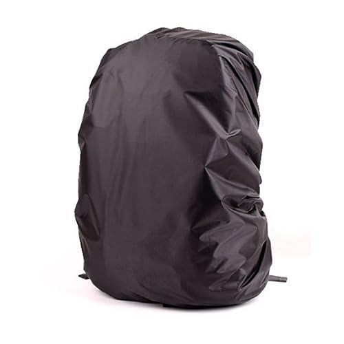 KOMBIUDA Unisex Backpack Rain Cover Portable Raincoat for Outdoor Travel Camping Hiking Seamless Construction Fits Backpacks Black