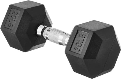 Amazon Basics Rubber Hex Dumbbell Hand Weight - size: 20 Pounds, style: 20 Pounds