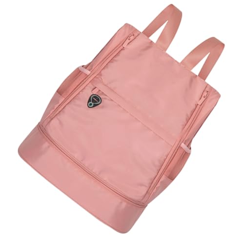 GALPADA Waterproof Dry Wet Separated Backpack for Women, Portable Lightweight Travel Daypack with Multi-compartment Storage, Casual Pink Sports Gym Bag for Outdoor Activities