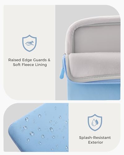 ProCase Laptop Sleeve 15" for MacBook Air/Pro 15 Inch M5/M4/M3/M2, Computer Case Also Compatible with 15" HP Dell ASUS Lenovo Acer Chromebook -Airblue - color: Airblue, size: 15-inch