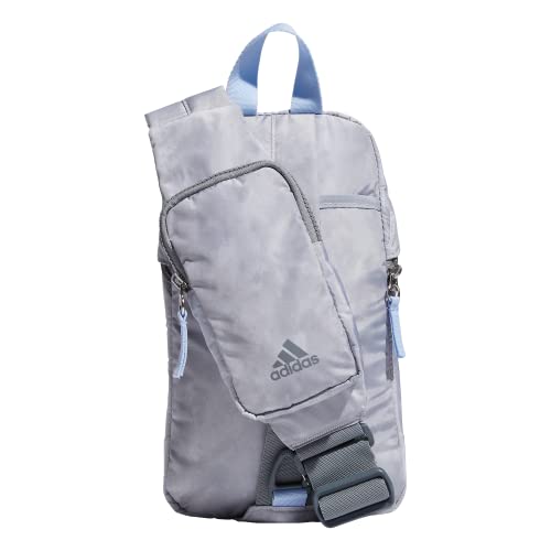 adidas Essentials Sling Small Crossbody Bag for Women and Men (5L), Stone Wash Grey/Blue Dawn/2.0, One Size - color: Stone Wash Grey/Blue Dawn/2.0