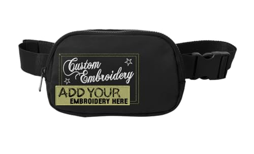 Tactical Gear bag Heavy Duty Duffel Gym bag/Tactical Backpack Custom Embroidered with your own text (Waist Bag - Black) - color: Waist Bag - Black