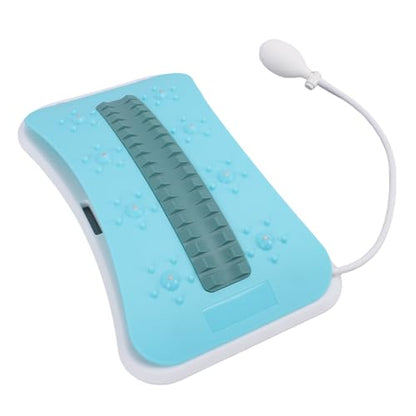 Back Stretcher for Lower Back Pain Relief, Pneumatic Adjustable Arch Lumbar Support with Manual Air Pump, Cracking Device, Ergonomic Spine Decompression Board