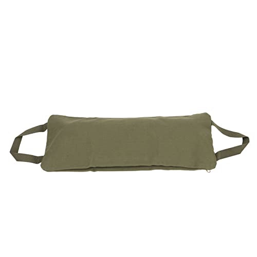Green Yoga Sand Bag with Handle, Portable Fillable Yoga Canvas Sandbags for Workout, Adjustable Weighted Sandbag for Yoga Training and Pilates, Durable 12OZ Canvas Materia