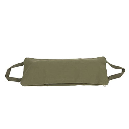 Green Yoga Sand Bag with Handle, Portable Fillable Yoga Canvas Sandbags for Workout, Adjustable Weighted Sandbag for Yoga Training and Pilates, Durable 12OZ Canvas Materia