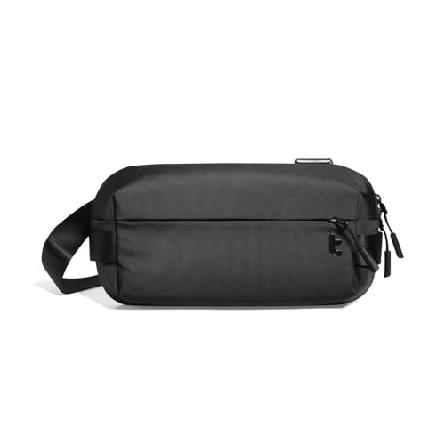 tomtoc Compact EDC Sling Bag 3L-10L, Minimalist Crossbody Bag Chest Shoulder Pack for Men Women, X-pac/Recycled Polyester - color: Black-s, size: S(Fits iPad Mini)