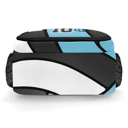 Volleyball Light Blue Black Shoulder Backpack Bag for Sports Travelling Hiking Camping - color: Muilti 17