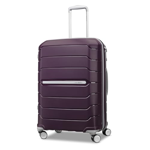 Samsonite Freeform Medium Luggage with Dual 360° Spinner Wheels - Checked Suitcase - TSA Lock, Airline-Approved - Lightweight Durable Polypropylene Expandable Hardshell - Amethyst Purple - color: Amethyst Purple, size: Checked-Medium Spinner