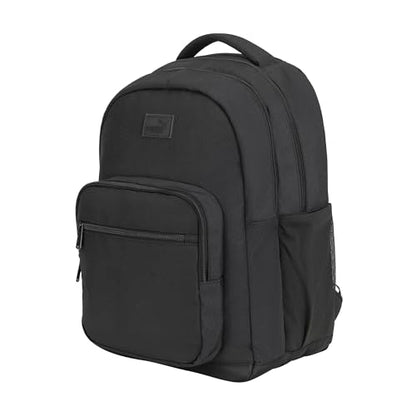 PUMA Prose Backpack with Padded Adjustable Straps, Laptop Sleeve & Water Bottle Pockets, Black/Silver, One Size - color: Black/Silver
