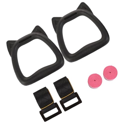 Gymnastic Rings Set with 2m Adjustable Straps, Professional Pull-up Sports Gym Rings for Indoor Training and Workout Fitness Equipment