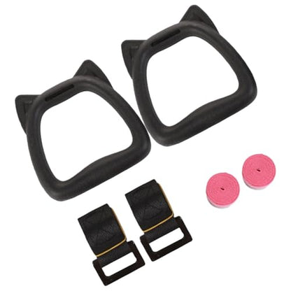 Gymnastic Rings Set with 2m Adjustable Straps, Professional Pull-up Sports Gym Rings for Indoor Training and Workout Fitness Equipment