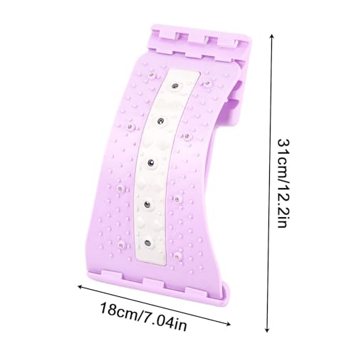 Back Arch Stretcher,with Massage Points 4 Level Adjustable Curved Ergonomic - Back Cracker Board | for Home Gym Yoga Studio Office Car Bedroom Living Room - color: Purple