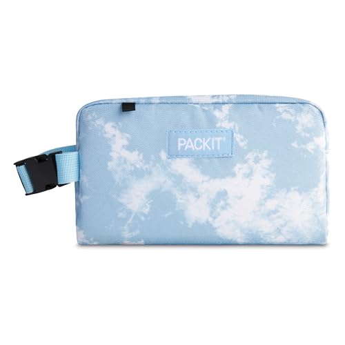 PackIt Freezable Small Insulated Snack Box, Blue Sky, with EcoFreeze Technology (Built-in Ice Pack), Mini Cooler or Small Lunch Bag, For Fresh Snacks On the Go, for Work, Gym, or Travel - color: Blue Sky