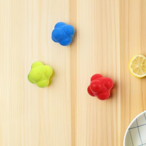 Wakauto 6pcs Hexagon Reaction Ball for Speed and Reflex Training Enhance Hand-Eye Coordination and Agility Sports Agility Balls for Adults Fitness and Stick Handling