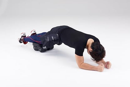 DANNO D7091 Ab Roller, AB Roller, Elbow Support, 4 Wheels, Auto Return, Quiet, Muscle Training, Beginner/Advanced, Men/Women, Exercise Wheel, Easy Assembly