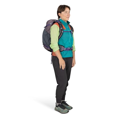 Osprey Hikelite 28L Durable Hiking Backpack - Travel Daypack with Rain Cover for Men and Women, Raven Black - color: Raven Black, style: 28l