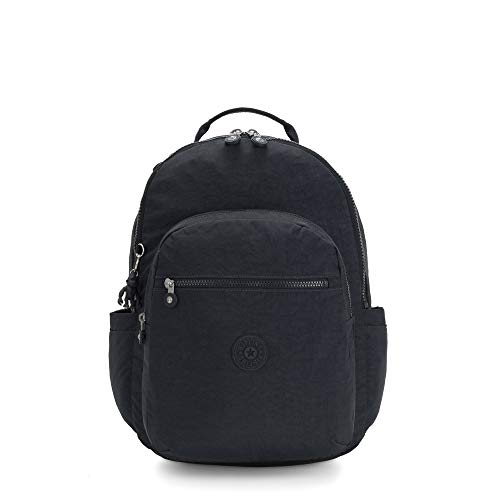 Kipling Women's Seoul 15" Laptop Backpack, Durable, Roomy with Padded Shoulder Straps, Built-In Protective Sleeve - color: Blue Bleu, size: 12.75''L x 17.25''H x 8''D
