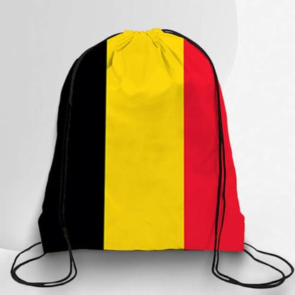 TREBIN 2026 Soccer Cup Drawstring Backpack, Soccer Gym Bag in National Flag Colors, Sports Bag Sackpack Cinch Bag (Belgium Fan) - color: Belgium Fan