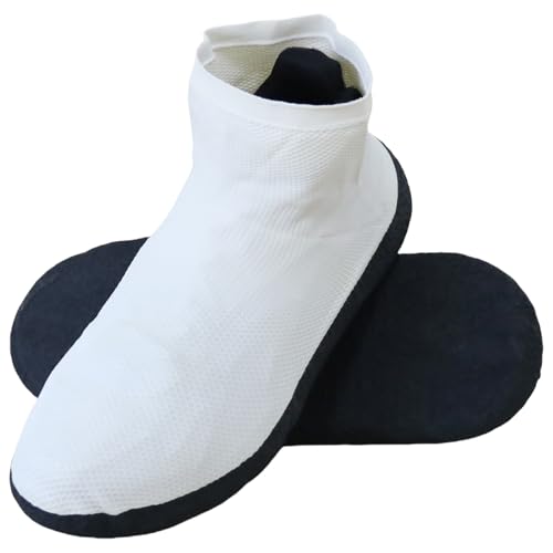 Waterproof Shoe Covers Upgraded,Rain Shoe Covers Reusable Latex Tear-resistant Non Slip Shoe Covers for Outdoor,Rain Shoe Covers for Women and Men (Upgrade White, Medium) - color: Upgrade White, size: Medium