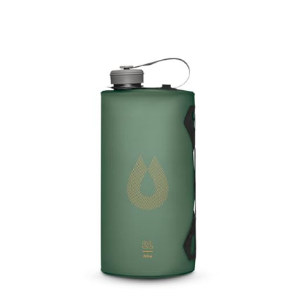 HydraPak Seeker - Collapsible Camping Water Storage (2L) - BPA & PVC Free, Hydration Reservoir Bag, Leak Proof - Sage Green - color: Sage Green, size: 2 Liter