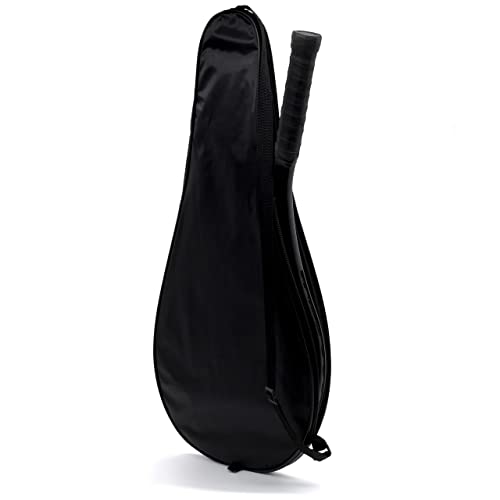 Tennis Bag Lightweight and Padded Tennis Rackets Cover with Adjustable Shoulder Strap - color: Black, size: 27.5"x11.4"