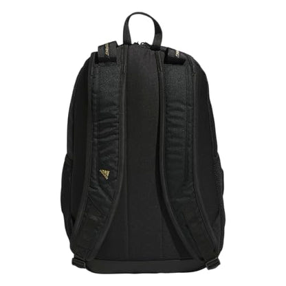 adidas Prime 7 Backpack for Laptop, School and Travel, 37L - color: Black/Gold Metallic/2