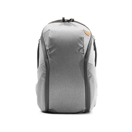 Peak Design Everyday Backpack Zip 15L, Ash, 270-Degree Zip, Dual Side Pockets, FlexFold Dividers, Fits 15" Laptop, For Camera Carry, Daily Commutes or Travel, Versatile Backpack for Men and Women - color: Ash, size: 15L