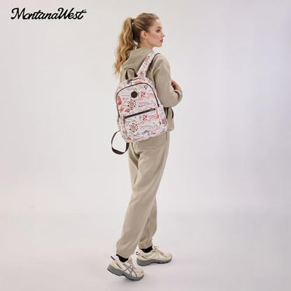 Montana West Backpack for Women Western Travel Backpack Purse Casual Daypack for Laptop College - color: Aztec Cactus