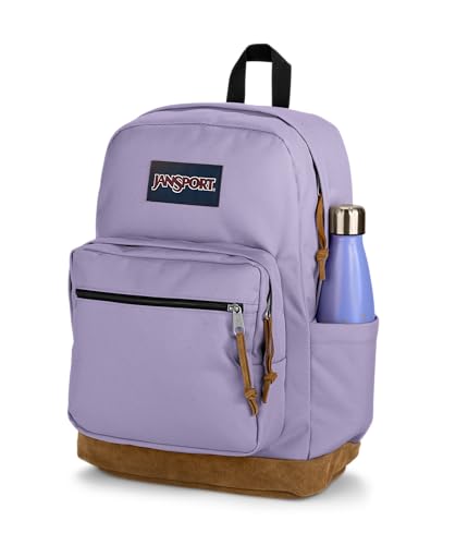 JanSport Right Pack Backpack - Durable Daypack with Padded 15" Laptop Sleeve, Spacious Main Compartment & Integrated Water Bottle Pocket - Pastel Lilac - color: Pastel Lilac