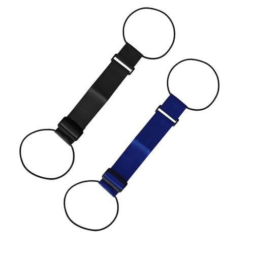 2Pcs Luggage Connector Straps,Flexible Luggage Accessories Elastic Fastening Bag Strap,Multi-Functional Durable Travel Packing Straps for Securing Bags, Backpacks & Accessories(Black+Blue) - color: Black+Blue