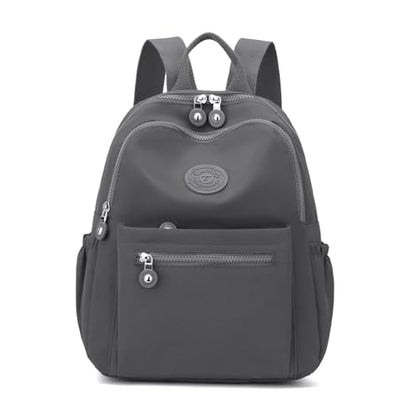 Tanweibago Mini Nylon Women Backpacks,11L Small Ladies backpacks Casual Lightweight Women Shopping Travel Daypack (Dark Grey) - color: Dark Grey