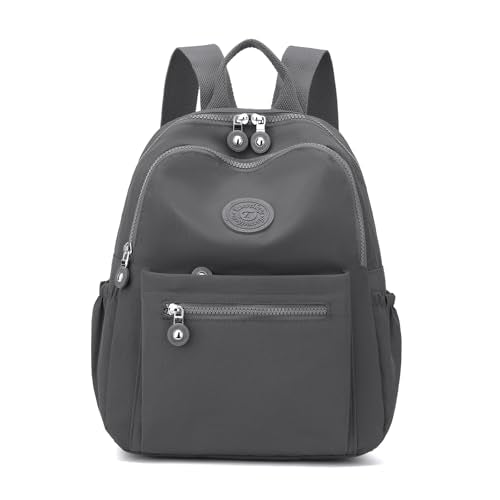 Tanweibago Mini Nylon Women Backpacks,11L Small Ladies backpacks Casual Lightweight Women Shopping Travel Daypack (Dark Grey) - color: Dark Grey