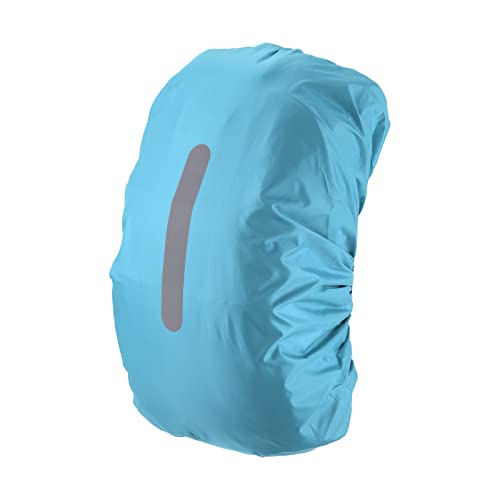 PATIKIL Waterproof Backpack Rain Cover, Non-Slip Backpack Cover with Vertical Reflective Strap Stay Dry for Hiking, Camping, Hunting - color: Light Blue, size: Small