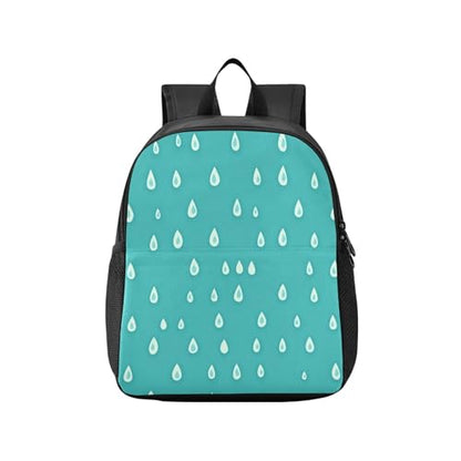 Lightweight Waterproof Backpack with Raindrops Pattern Design - Durable Travel Daypack for Everyday Use#249