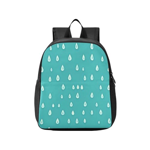 Lightweight Waterproof Backpack with Raindrops Pattern Design - Durable Travel Daypack for Everyday Use#249