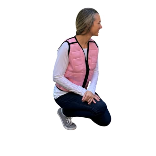 Power Weighted Vest for Fitness, Osteoporosis & Sensory, 5lbs (Pink, M)