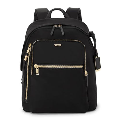 TUMI - Voyageur Halsey Backpack - Travel Backpack - For Business, Fashion, Commute - Holds Up to 14" Screens - Black & Gold - color: Black & Gold Hardware