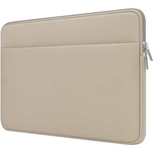 Laptop Sleeve Bag Compatible with 15 to 16 inches MacBook HP Dell Asus Acer Protective Case with Front Pocket Padded Computer Pouch Cover Protective for 15” to 16” Laptop, Khaki - color: Khaki, size: 15/16 inches