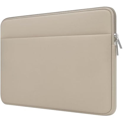 Laptop Sleeve Bag Compatible with 15 to 16 inches MacBook HP Dell Asus Acer Protective Case with Front Pocket Padded Computer Pouch Cover Protective for 15” to 16” Laptop, Khaki - color: Khaki, size: 15/16 inches