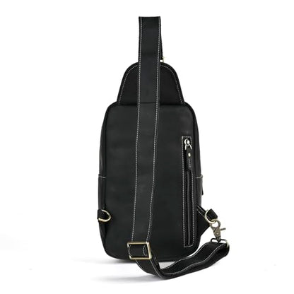 Le'aokuu Outdoor Casual Travel Hiking Crossbody Chest Sling Bag Rig One Shoulder Strap Bag Backpack 1315 - color: Black 2