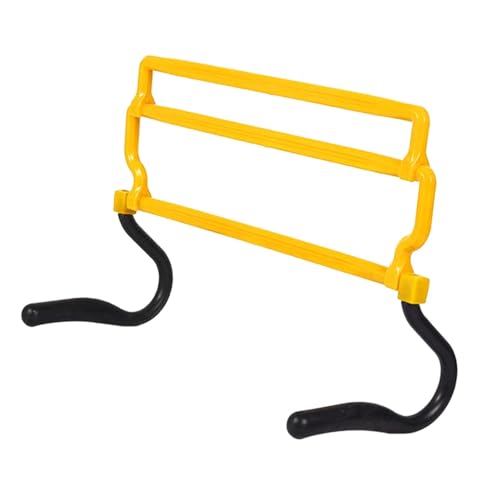 Speed Hurdles for Agility Training, Adjustable 4 Heights 15-36cm (6-14 inch) PP Football Hurdles for Speed, Soccer, Rugby, Yellow