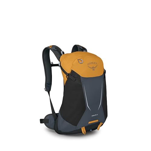 Osprey Hikelite 18L Durable Hiking Backpack - Travel Daypack with Rain Cover for Men and Women, Tungsten Yellow - color: Tungsten Yellow, style: 18l
