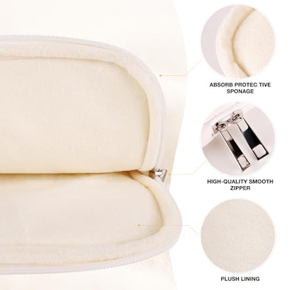 Cute Bow Laptop Sleeve 15 Inch for 15" MacBook Air, Puffy Quilted Laptop Case Computer Cover for 15" MacBook, Hp, Dell, Lenovo, Acer, Chromebook (White Bow, 15 inch) - size: 15 inch