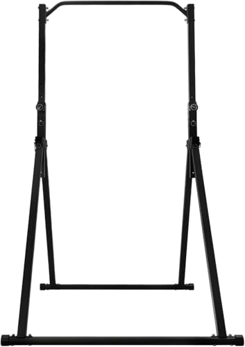Foldable Pull Up Bar Free Standing Pull Up Dip Station Height Adjustable Pull Up Station for Home Power Tower Workout Pull Up Bar Station