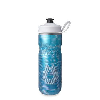 HydraPak | Polar Bottle - Polar Sport Insulated Water Bottle - BPA-Free, Sport & Bike Squeeze Bottle with Handle (Pulse Blue, 600ml / 20oz) - color: Pulse Blue, style: 20oz/600ml