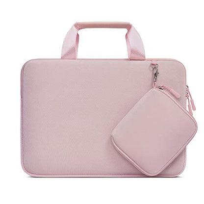 MOSISO Laptop Case 14 inch, Laptop Sleeve Bag Compatible with HP Lenovo Dell ASUS Acer, HP Stream, Dell Latitude, Lenovo IdeaPad, Neoprene Carrying Computer Bag with Handle&Detachable Small Case, Pink - color: Pink, size: 14 inch